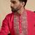 Men's pink viscose rayon embroidered solid kurta with trousers – trendy festive & wedding wear