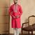 Men's pink viscose rayon embroidered solid kurta with trousers – trendy festive & wedding wear