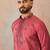 Men's pink silk blend embroidered solid kurta with trousers – trendy festive & wedding wear