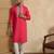 Men's pink viscose rayon embroidered solid kurta with trousers – trendy festive & wedding wear
