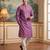 Men's purple jacquard embroidered ethnic motifs kurta – stylish festive ethnic wear