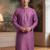 Men's purple jacquard embroidered ethnic motifs kurta – stylish festive ethnic wear
