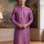 Men's purple jacquard embroidered ethnic motifs kurta – stylish festive ethnic wear