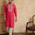 Men's pink viscose rayon embroidered solid kurta – stylish festive ethnic wear