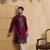 Men's purple silk blend embroidered solid kurta – stylish festive ethnic wear