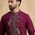 Men's purple silk blend embroidered solid kurta – stylish festive ethnic wear