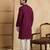 Men's purple silk blend embroidered solid kurta – stylish festive ethnic wear