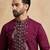 Men's purple silk blend embroidered solid kurta – stylish festive ethnic wear