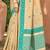 beige with teal blue silk blend woven work traditional saree