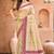 beige with wine silk blend woven work traditional saree