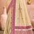 beige with wine silk blend woven work traditional saree