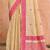 beige with rani pink silk blend woven work traditional saree