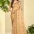 beige silk blend woven work traditional saree