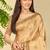 beige silk blend woven work traditional saree