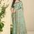 sea green silk blend woven work traditional saree