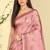 baby pink silk blend woven work traditional saree