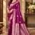 magenta satin woven work traditional saree