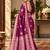 magenta satin woven work traditional saree