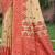 beige with red silk blend woven work traditional saree