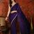 Purple tissue satin embrellished saree with unstitched blouse piece.