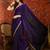 Purple tissue satin embrellished saree with unstitched blouse piece.
