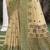 beige with green silk blend woven work traditional saree