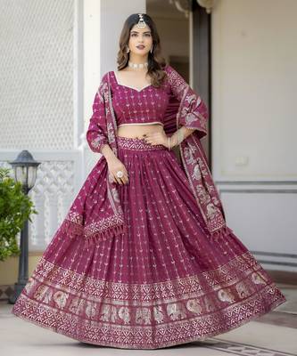 Designer Foil Printed Lehenga Choli Set  1