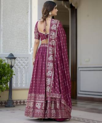Designer Foil Printed Lehenga Choli Set  5
