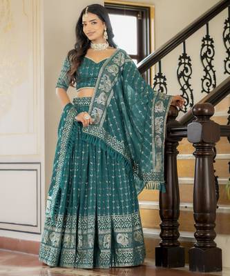 Designer Foil Printed Lehenga Choli Set  2