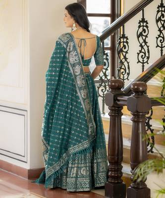 Designer Foil Printed Lehenga Choli Set  5