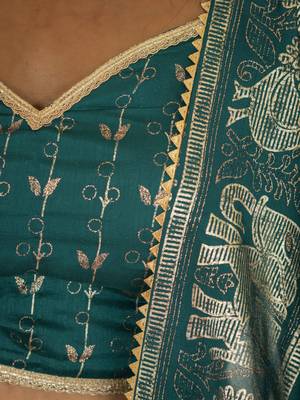 Designer Foil Printed Lehenga Choli Set  6