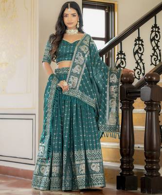 Designer Foil Printed Lehenga Choli Set  7