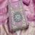  embroidered shimmer unstitched dress material with mirror work yoke