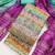 multi-coloured embroidered roman print unstitched dress material