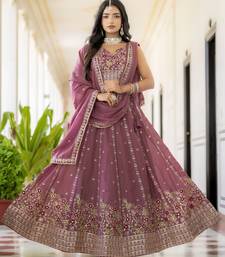 Designer Georgette Embroideried Lehenga Choli Set 