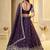 Wine Crunchy Silk Embroidered Lehenga Choli Set 