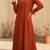 Orange floral printed viscose rayon kurta trouser set