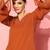 Orange floral printed silk blend kurta palazzo set