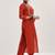 Maroon floral embroidered art silk kurta trouser dupatta set
