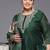 Green floral embroidered cfloraleri silk kurta trouser dupatta set