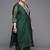 Green floral embroidered cfloraleri silk kurta trouser dupatta set
