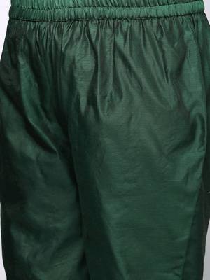 Green floral embroidered cfloraleri silk kurta trouser dupatta set 3