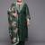 Green floral embroidered cfloraleri silk kurta trouser dupatta set
