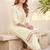 Cream floral embroidered silk blend kurta patiala dupatta set