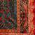 Orange floral embroidered art silk kurta trouser dupatta set