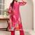 Pink floral printed cfloraleri silk kurta trouser set
