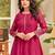 Pink floral embroidered cfloraleri cotton kurta palazzo set