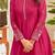 Pink floral embroidered cfloraleri cotton kurta palazzo set