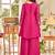 Pink floral embroidered cfloraleri cotton kurta palazzo set