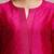 Pink floral printed silk blend kurta trouser dupatta set